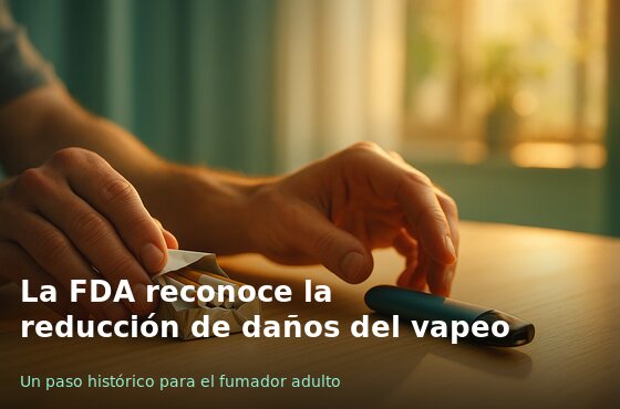 La FDA reconoce la reducción de daños del vapeo: un paso histórico